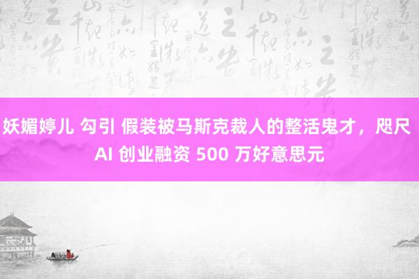 妖媚婷儿 勾引 假装被马斯克裁人的整活鬼才，咫尺 AI 创业融资 500 万好意思元