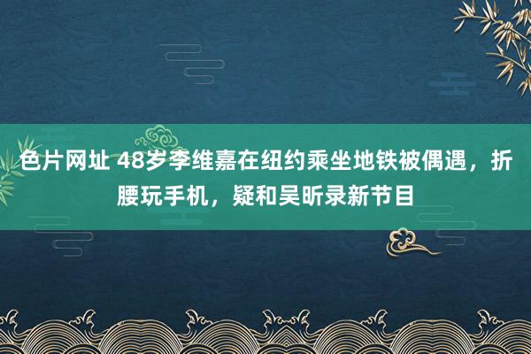 色片网址 48岁李维嘉在纽约乘坐地铁被偶遇，折腰玩手机，疑和吴昕录新节目